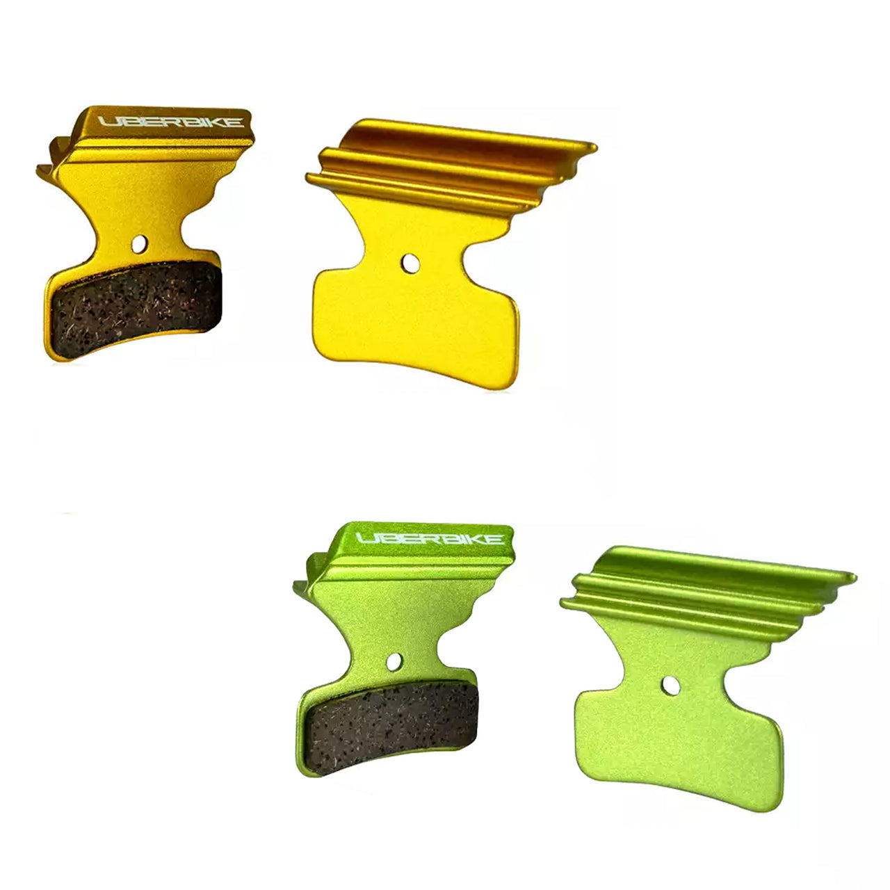 Shimano M8120 4 Piston Polar-Tech Finned Disc Brake Pads Gold and Green Colours | Uberbike