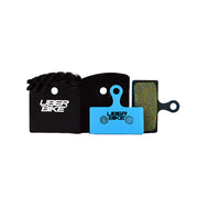 shimano xtr m985 finned e-matrix brake pads with Uberbike branding on a white background