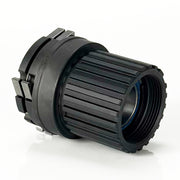 Shimano microspline freehub body on a white background