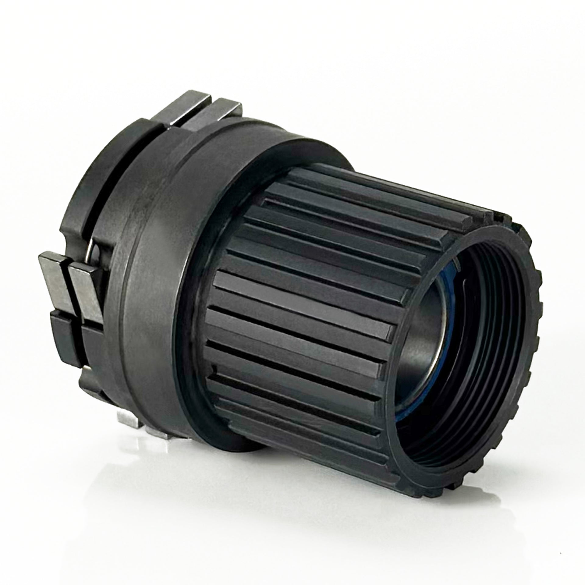 Shimano microspline freehub body on a white background