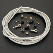 Shimano xtr hydraulic black kevlar braid brake hose kit with banjo fittings and Uberbike branding on a white background