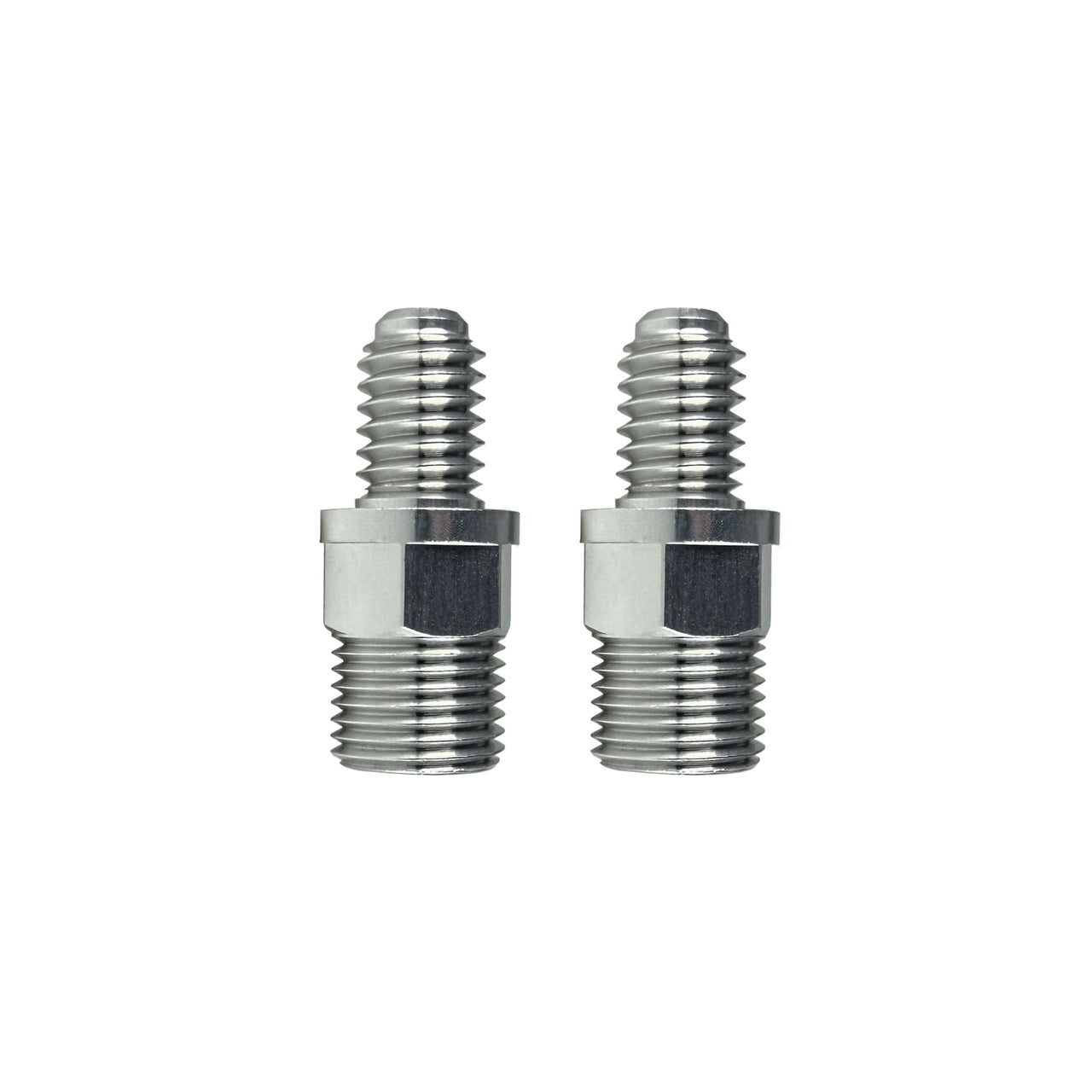 x2 straight bolt connector hydraulic fittings on a white background