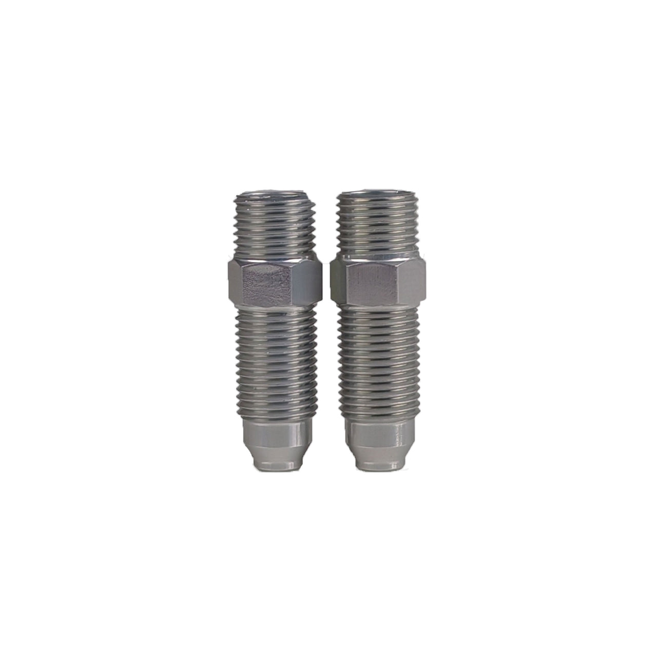 2 straight compression hydraulic fitting for a brake hose on a white background