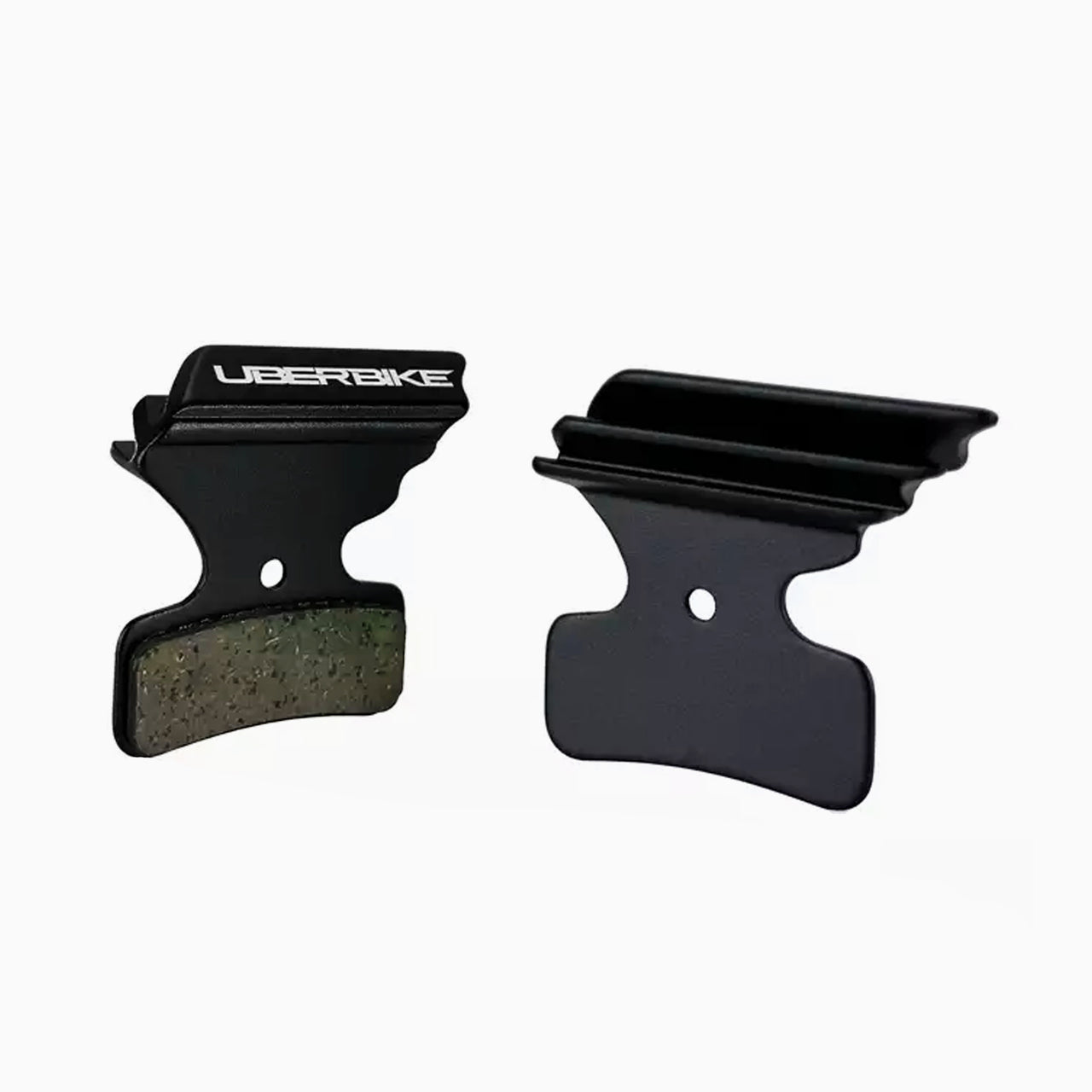 Black finned TRP Evo Evo Pro disc brake pads on a white background