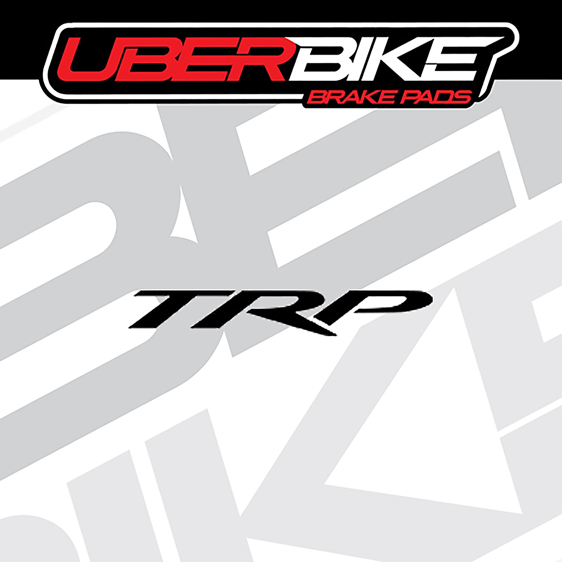 TRP logo with Uberbike branding on a grey background for Poalr Tech pads