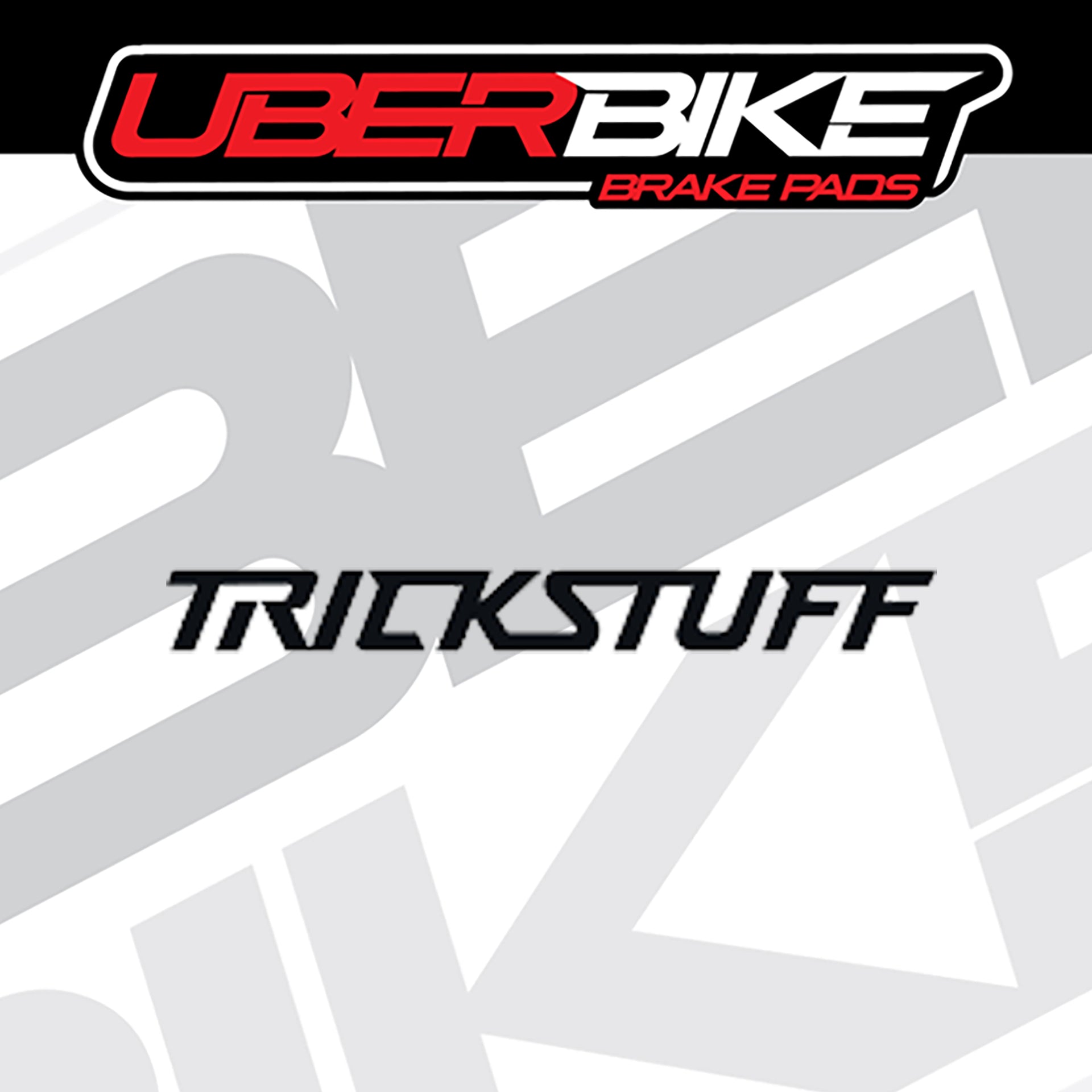 TrickStuff logo with Uberbike branding, on a grey background