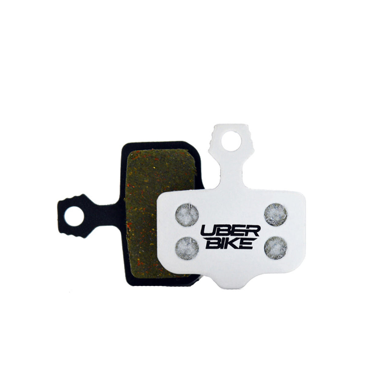 TrickStuff Piccola race matrix brake pads with uberbike branding on a white background