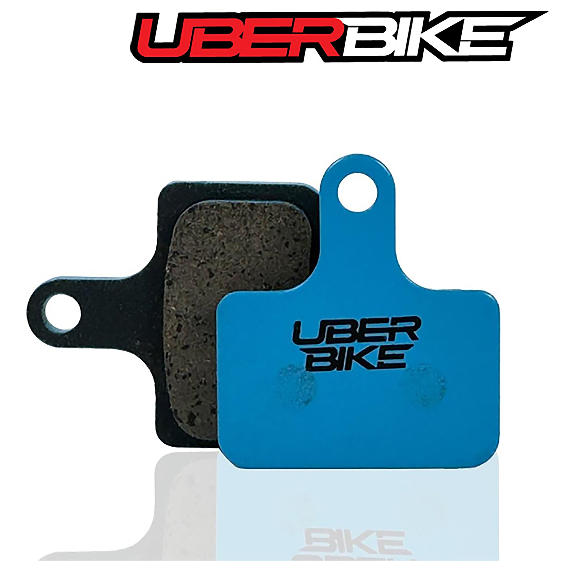 Uberbike E-Matrix MTB/ebike brake pads with Uberbike branding on a white background.