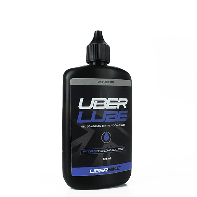 Bicycle chain lube on a white background