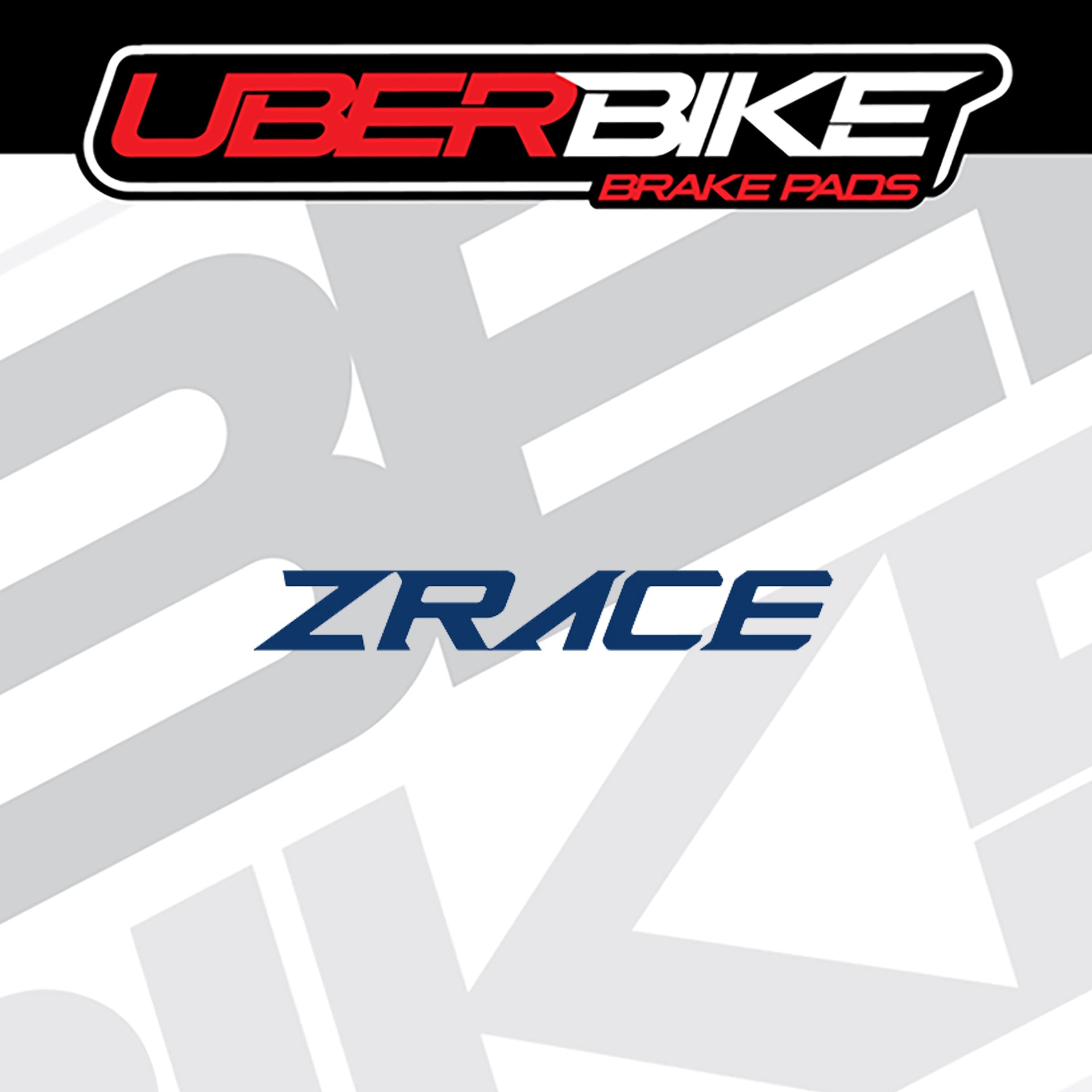 ZRACE logo with Uberbike branding, on a grey background