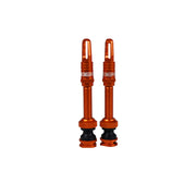 2 orange valves on a white background
