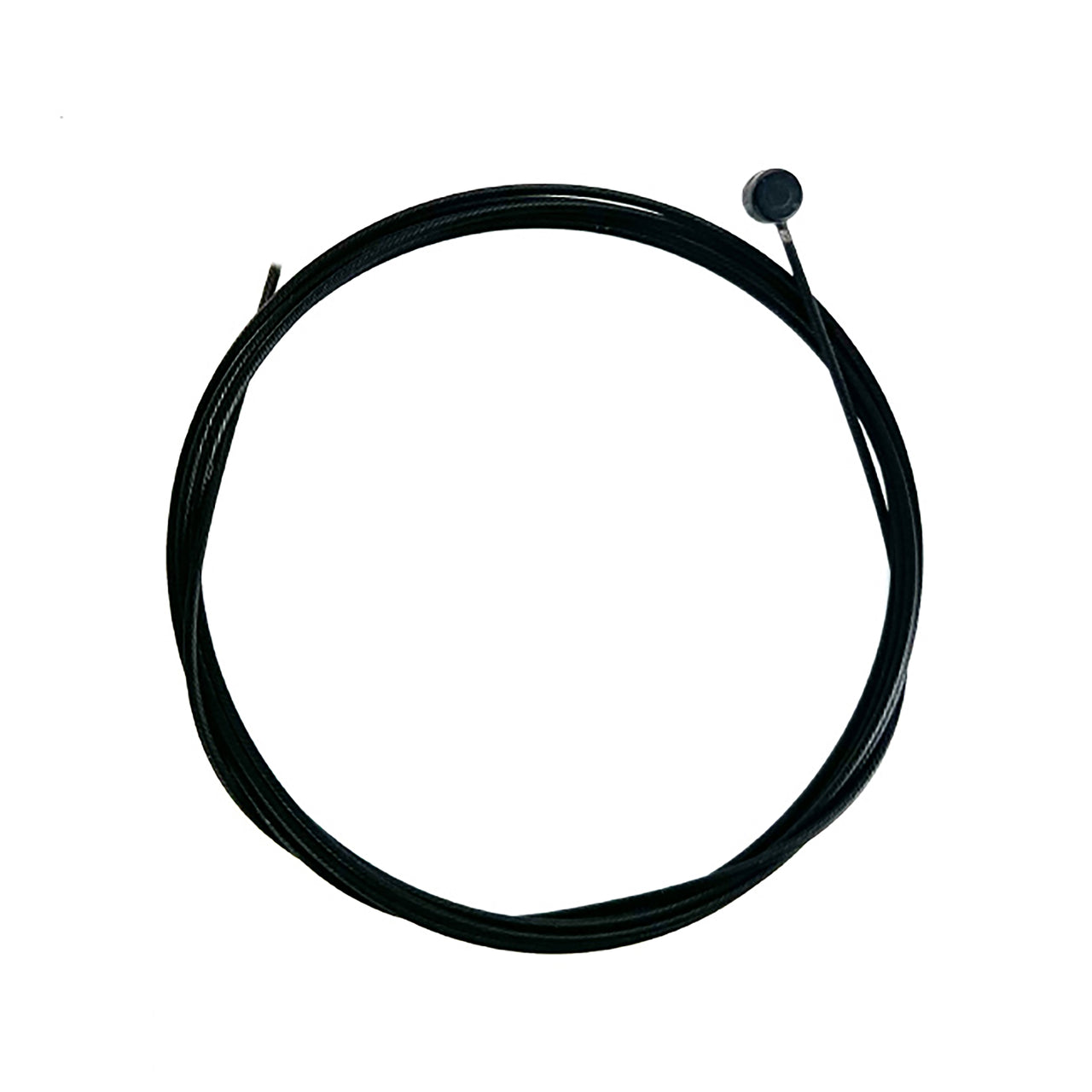 Brake inner wire with a barrel shaped end on a white background