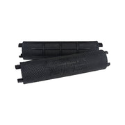 2 black fat grip mountain bike grips with uberbike branding on a white background