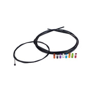 black gear cable kit with different coloured sealed ferrules on a white background