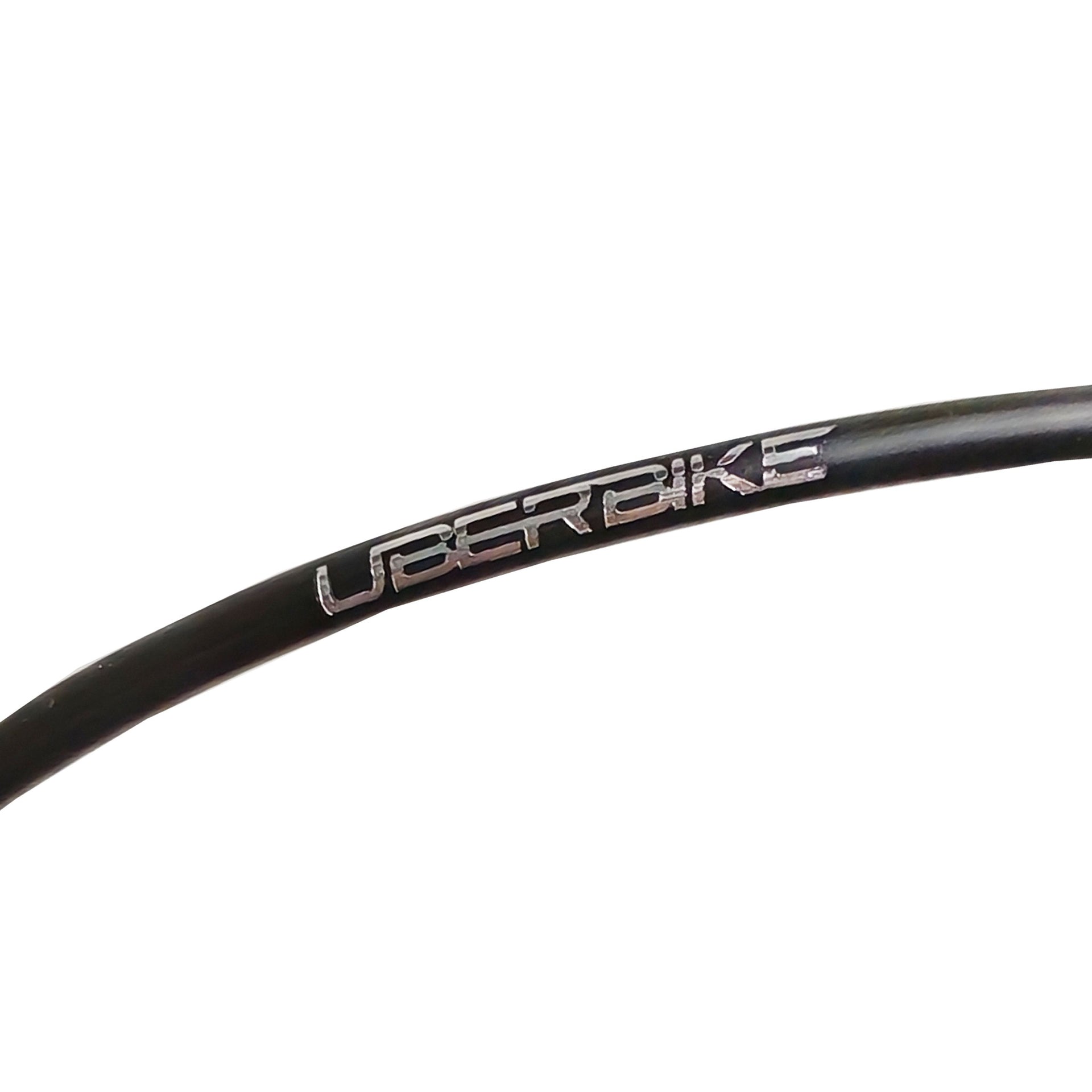 black replacement gear cable with Uberbike branding on a white background 