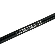 black hydraulic shigura brake hose with uberbike branding on a white background