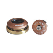 bronze and gold integrated headset with uberbike branding on a white background