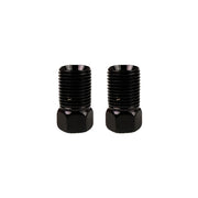 x2 black compression nuts on a white background