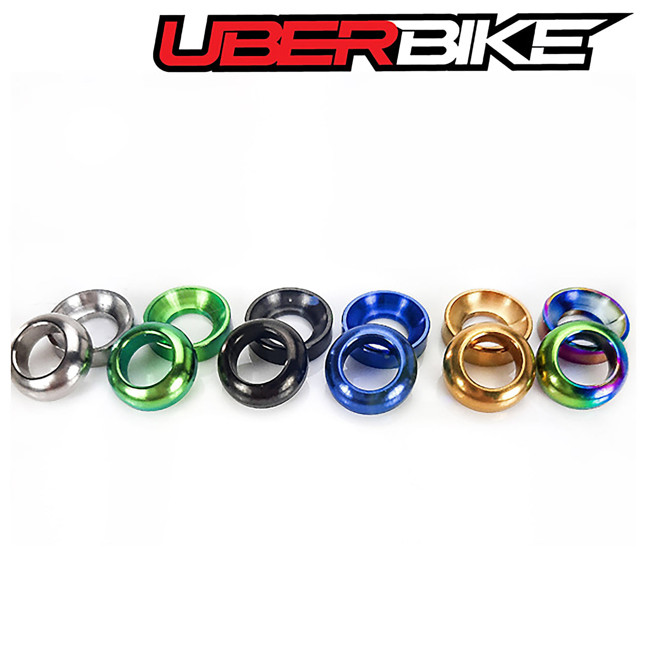 M6 Titanium Cup and Cone Brake Caliper Washer Kit - Colour Options