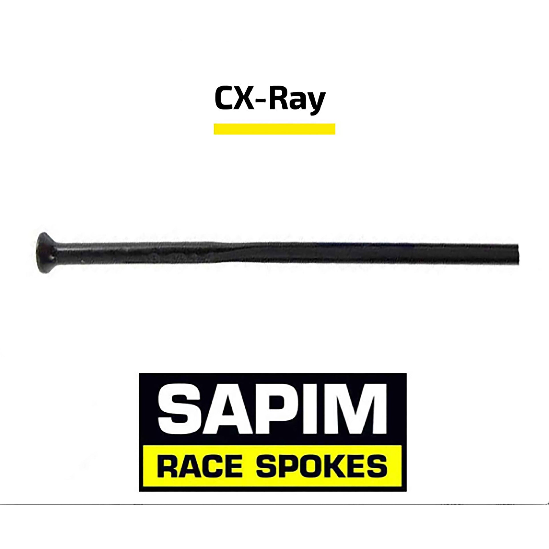 SAPIM CX-Ray bicycle spoke on a white background with brand logo