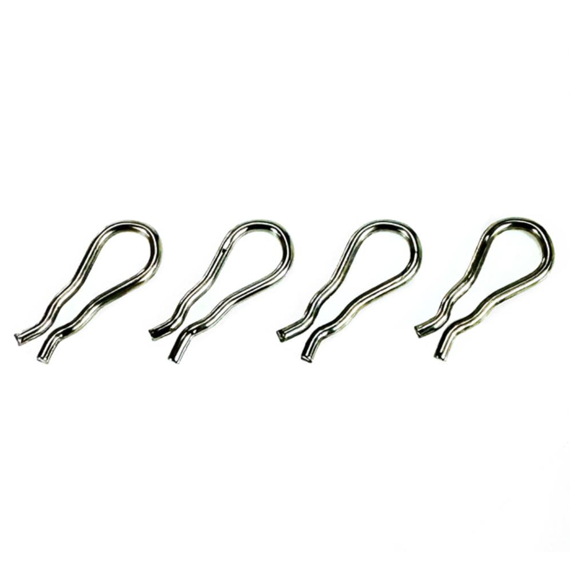 4 disc brake retaining pad pins clips on a white background