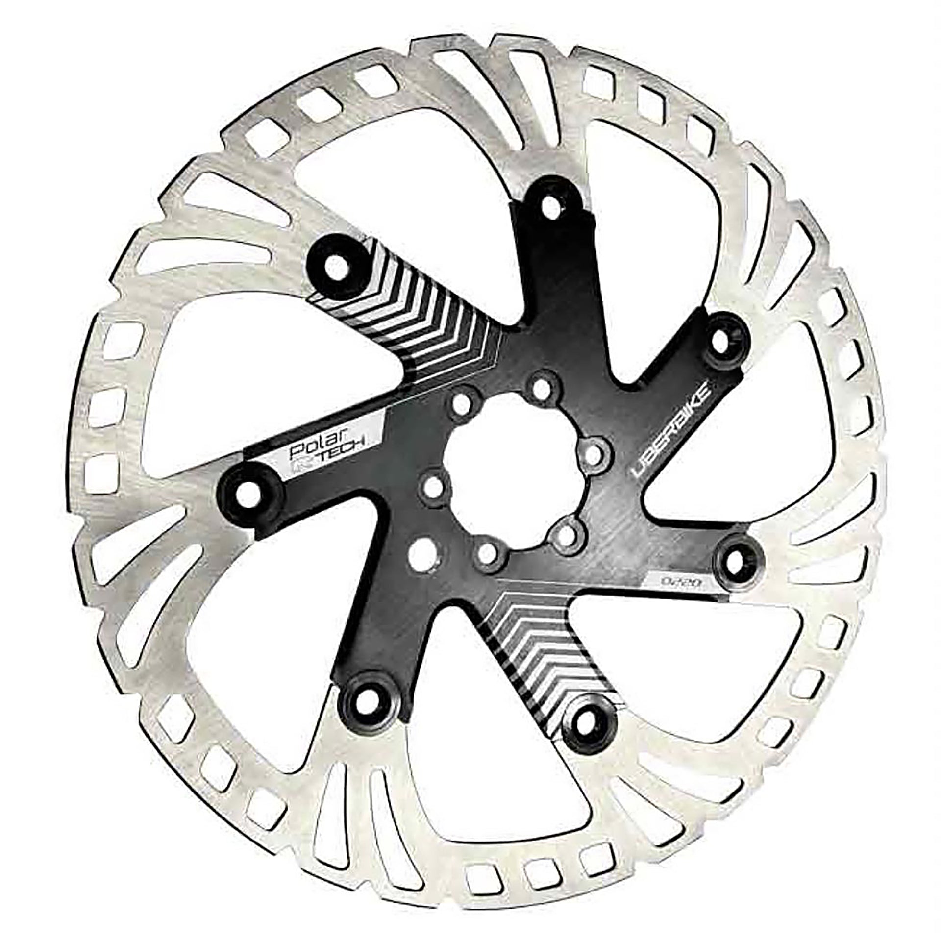 220mm Disc brake rotor with Uberbike branding on a white background