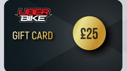 Gift card with Uber Bike logo and £25 denomination on a black background