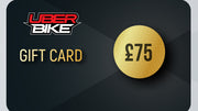 Gift card with Uber Bike logo and £75 value on a black background