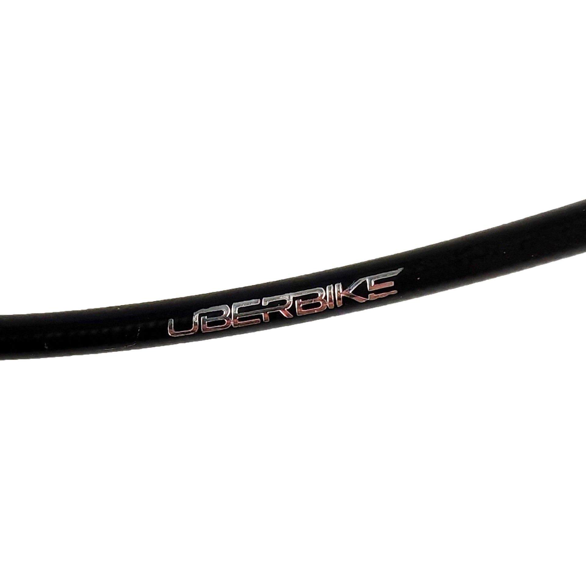 black formula hydraulic brake hose for aluminium fitting kit with Uberbike branding on a white background