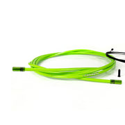 green gear cable with green sealed ferrules on a white background