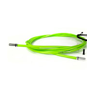 green road gear cable with silver sealed ferrules on a white background