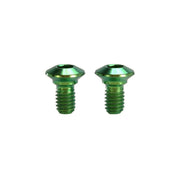 two green shifter bolts on a white background