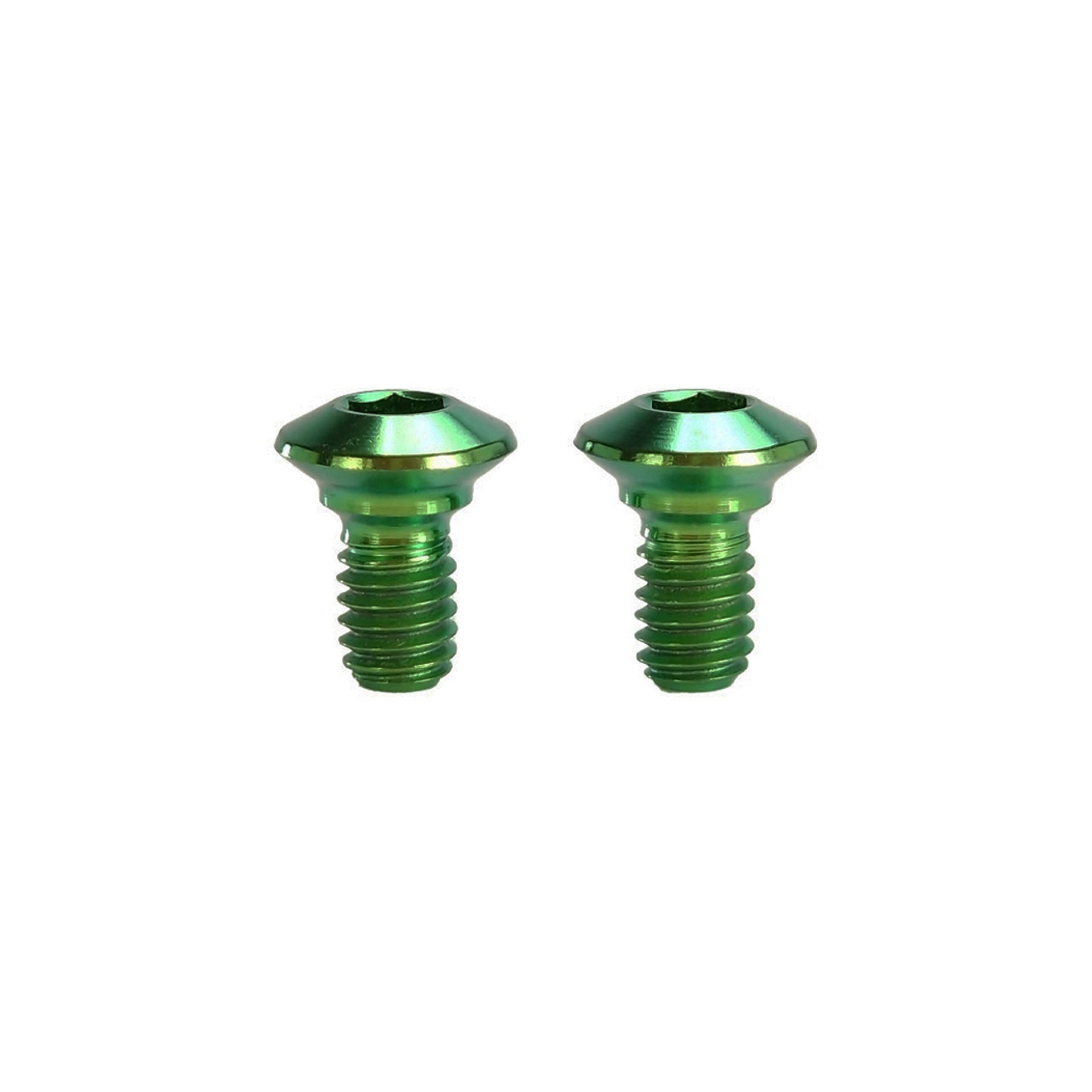 two green shifter bolts on a white background