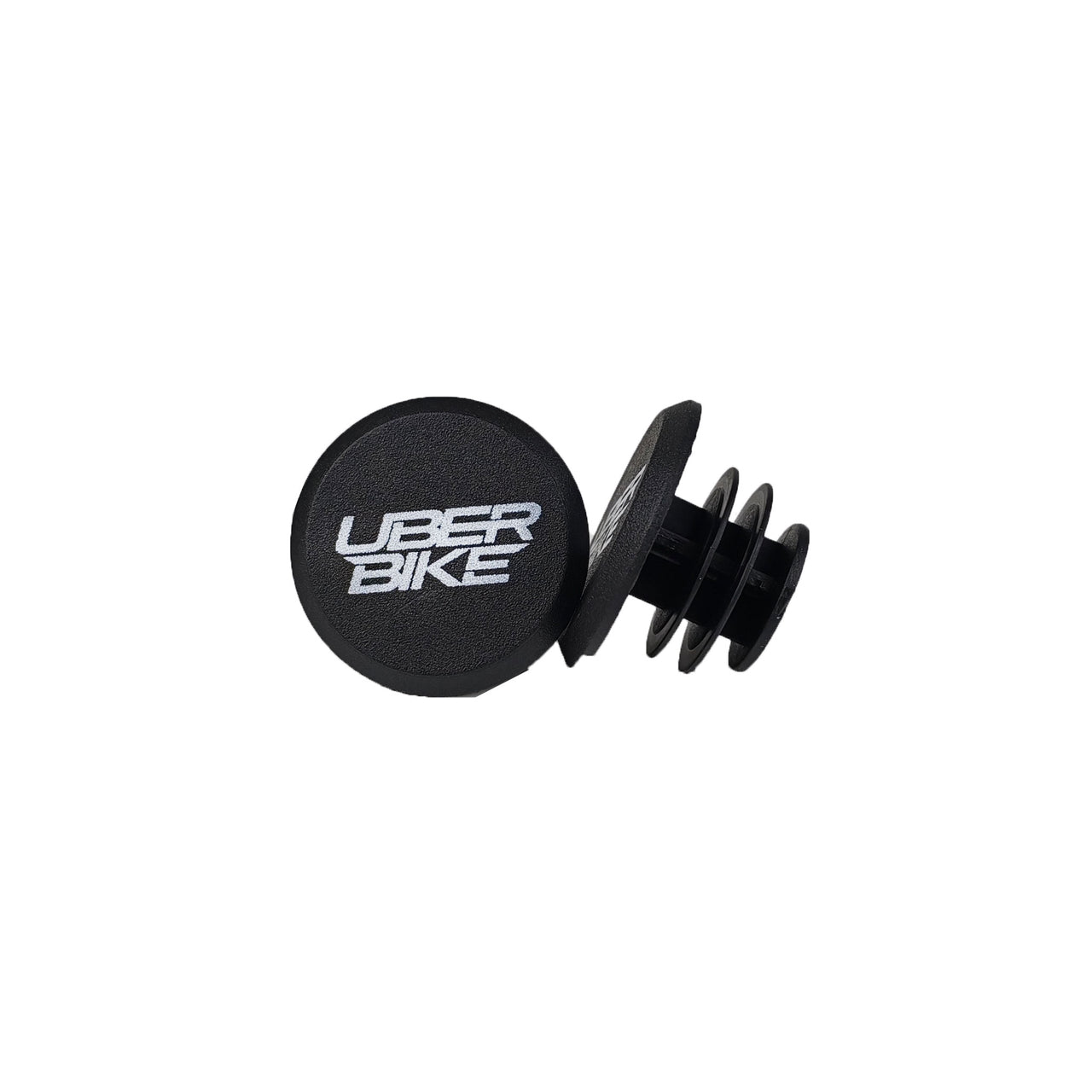 two uberbike branded bar end caps