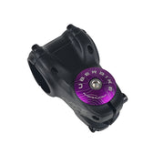 purple headset top cap in a stem on a white background