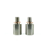 2 hope tech brake lever fitting on a white background