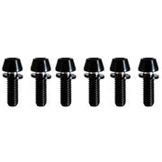 6 m5x15mm black titanium bolts on a white background