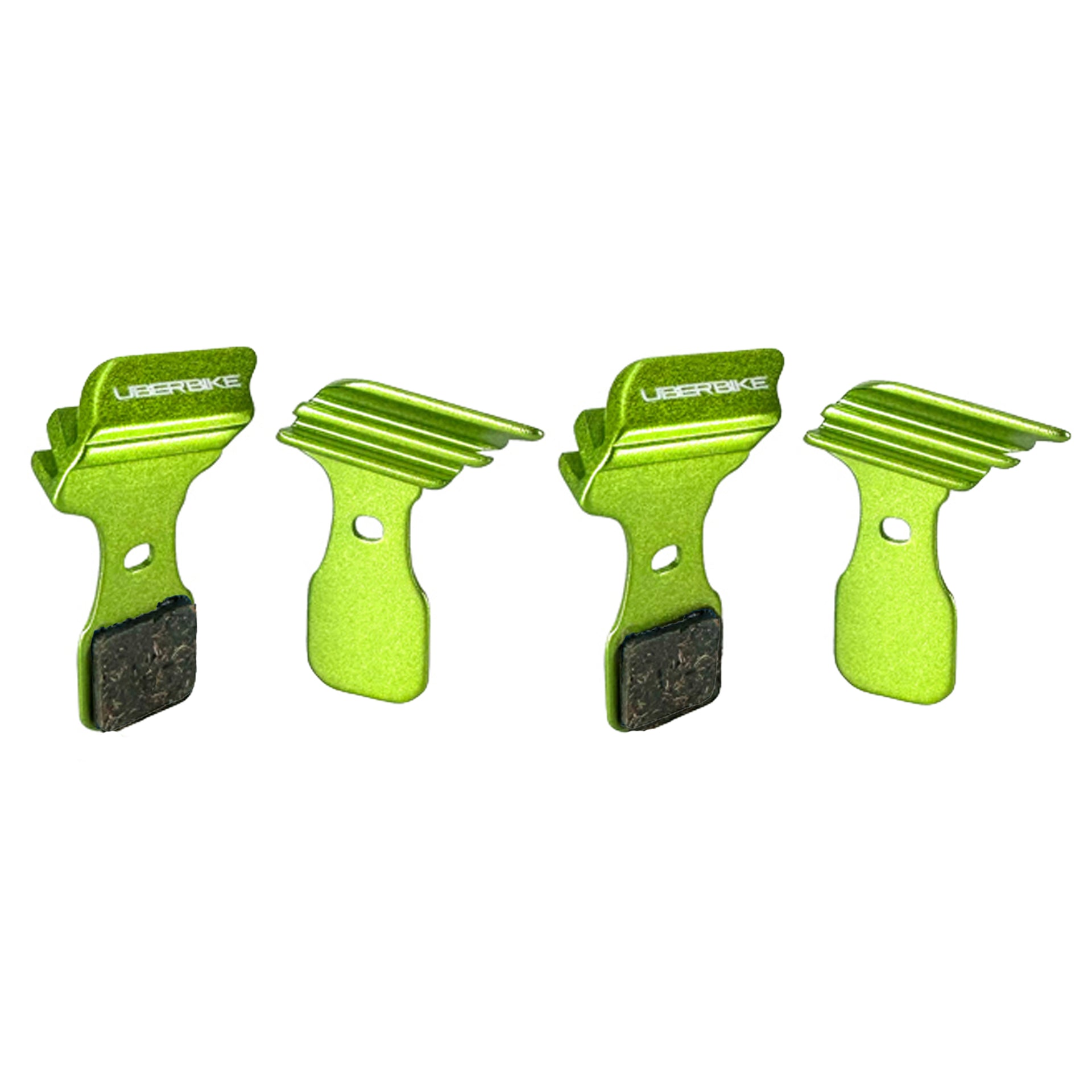 magura ct5 green polar tech brake pads on a white background