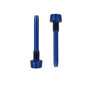 2 blue magura disc brake retaining pad pins on a white background
