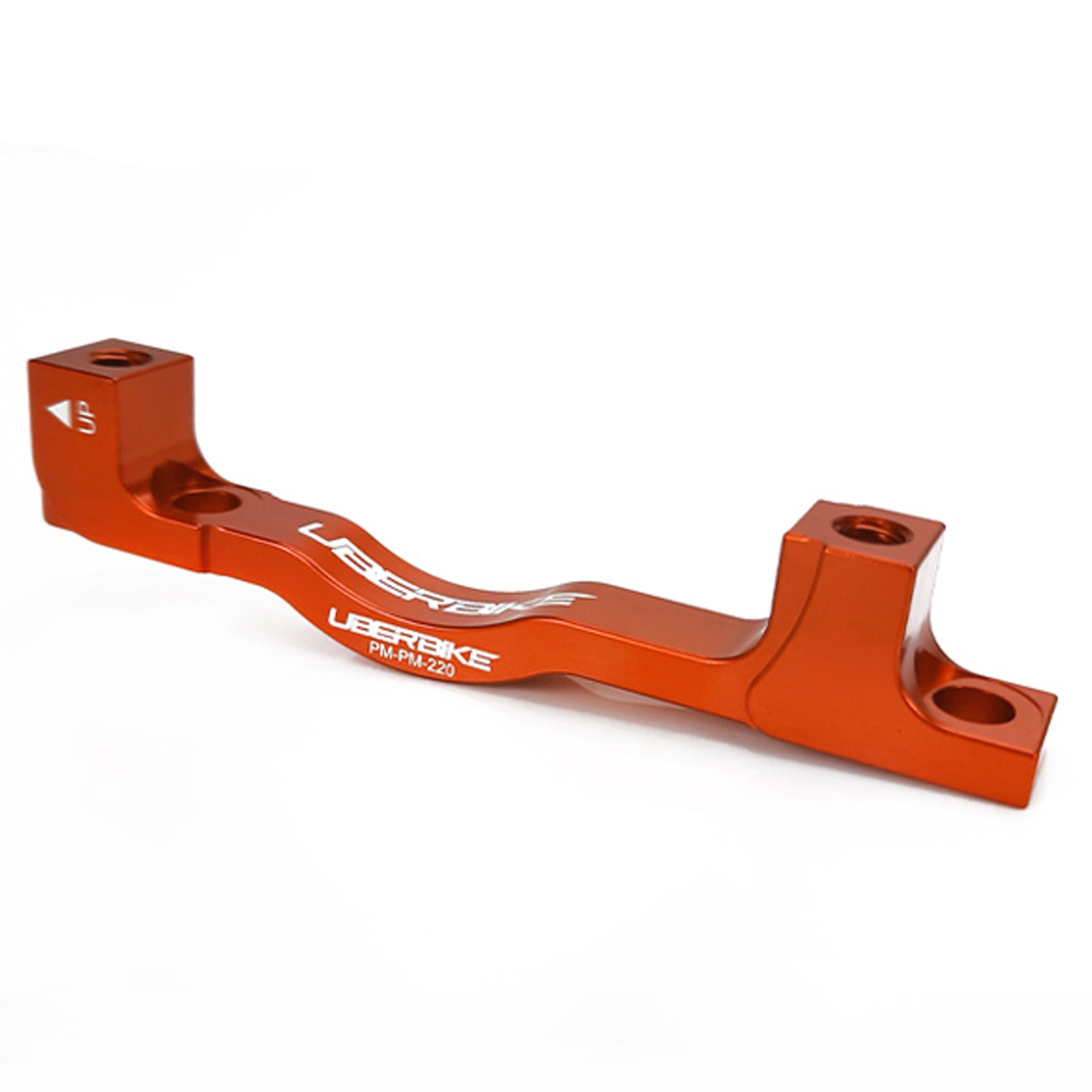 Post mount adapter in orange on a white background