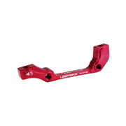 a red post mount to international standard front 180 mount with Uberbike branding on a white background