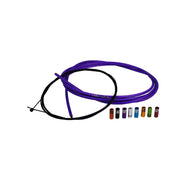 purple gear cable kit with different coloured sealed ferrules on a white background