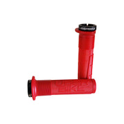 2 ref mushroom mountain bike grips with black lockrings and uberbike branding on a white background