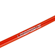 shigura orange kevlar hydraulic brake hose for aluminium fitting kit with Uberbike branding on a white background
