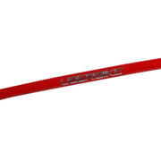 shigura red kevlar hydraulic brake hose for aluminium fitting kit with Uberbike branding on a white background