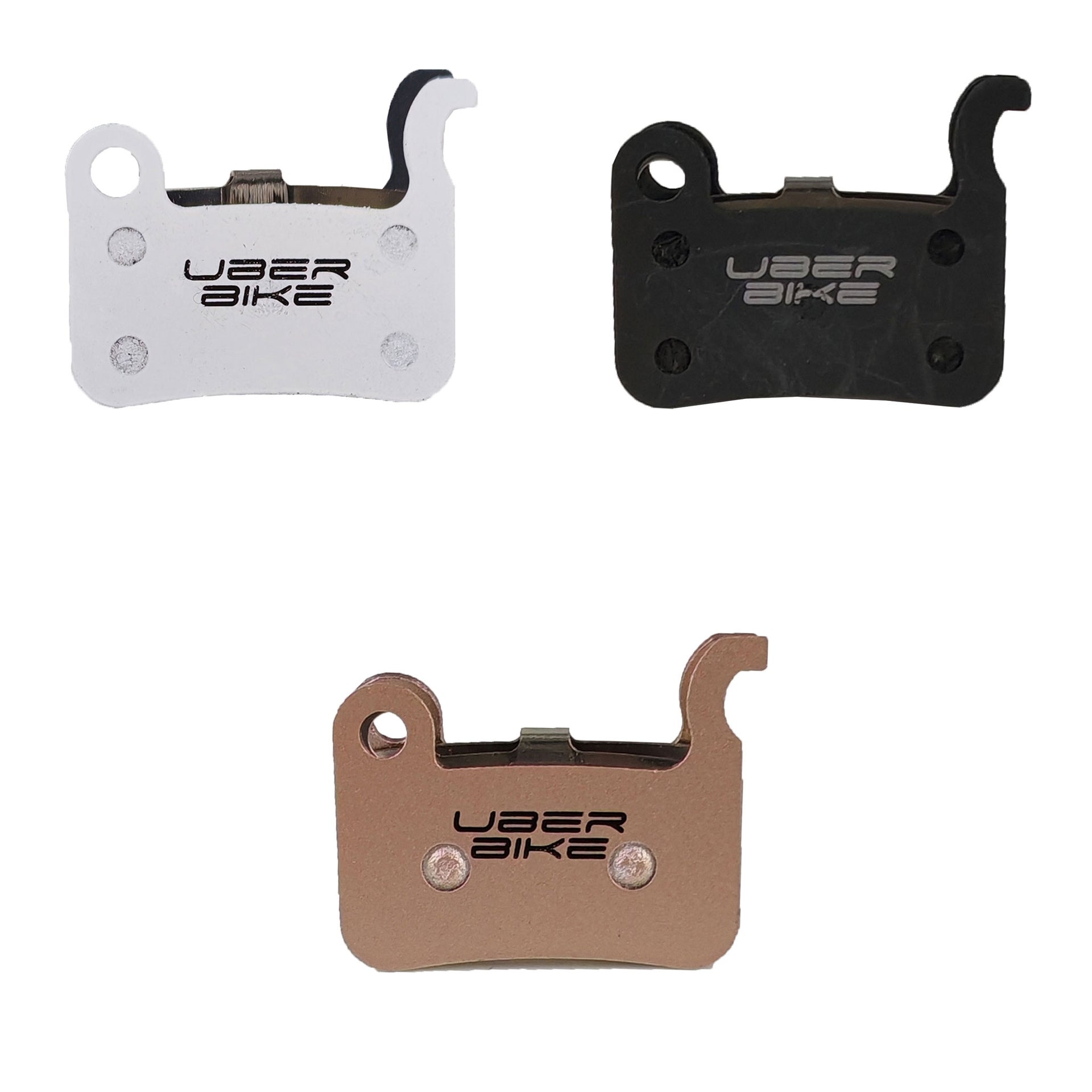 shimano saint m800 finned brake pad inserts on a white background 