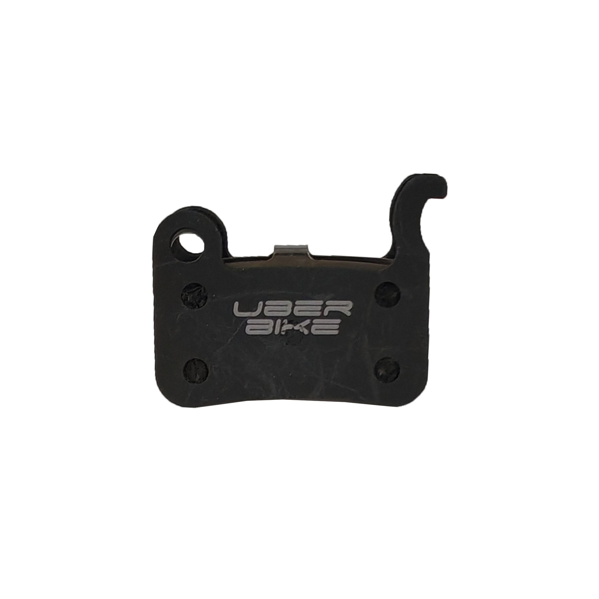 shimano saint m800 semi metallic finned brake pad inserts on a white background 
