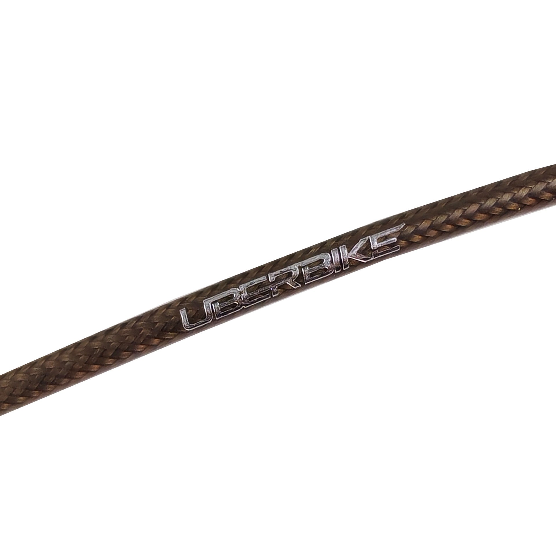 stainless smoke braid shimano XTR hydraulic brake hose kit with Uberbike branding on a white background 