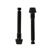 two black shimano disc brake retaining pad pins on a white background