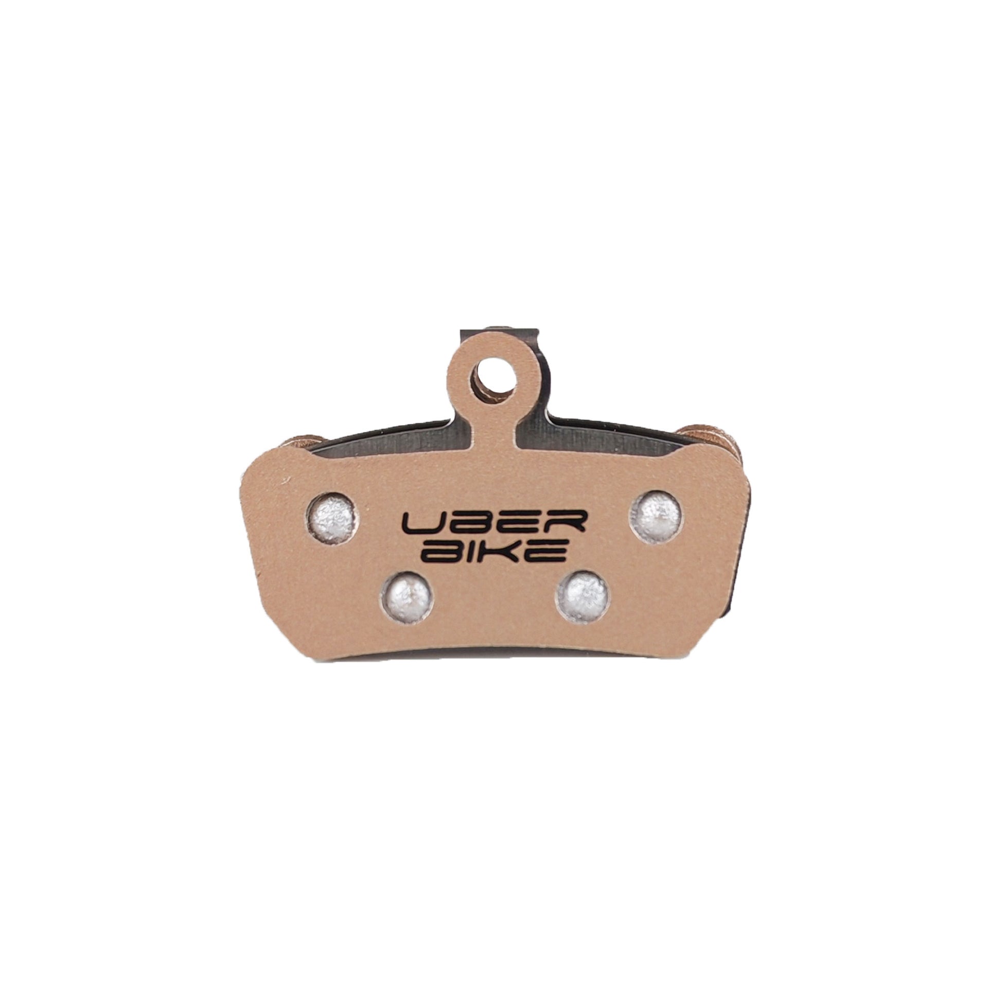 sintered sram guide 2 finned inserts brake pads with Uberbike branding on a white background